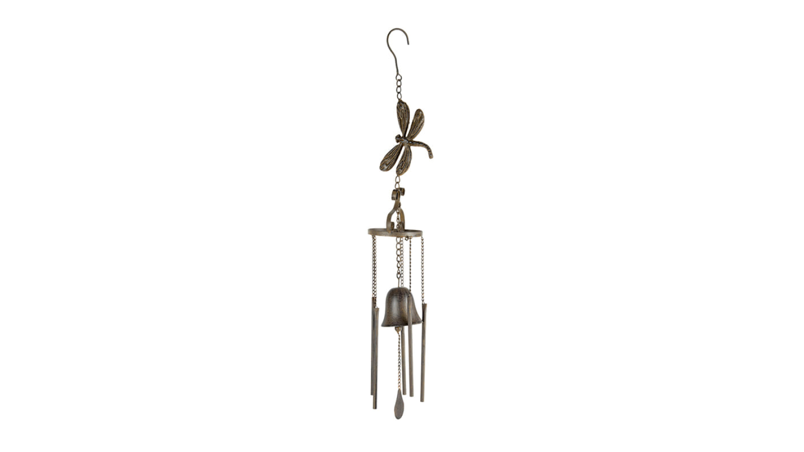 Artisan Homewares Hanging Cast Iron Dragonfly Chime with Bell 