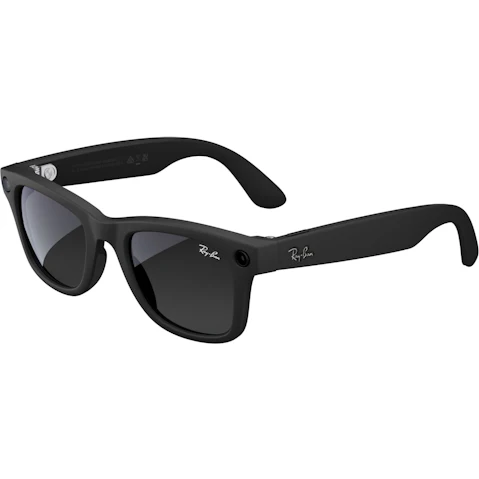 Ray-Ban Meta Wayfarer Gen 1 AI Glasses - Matte Black Large Frame with Graphite Lens