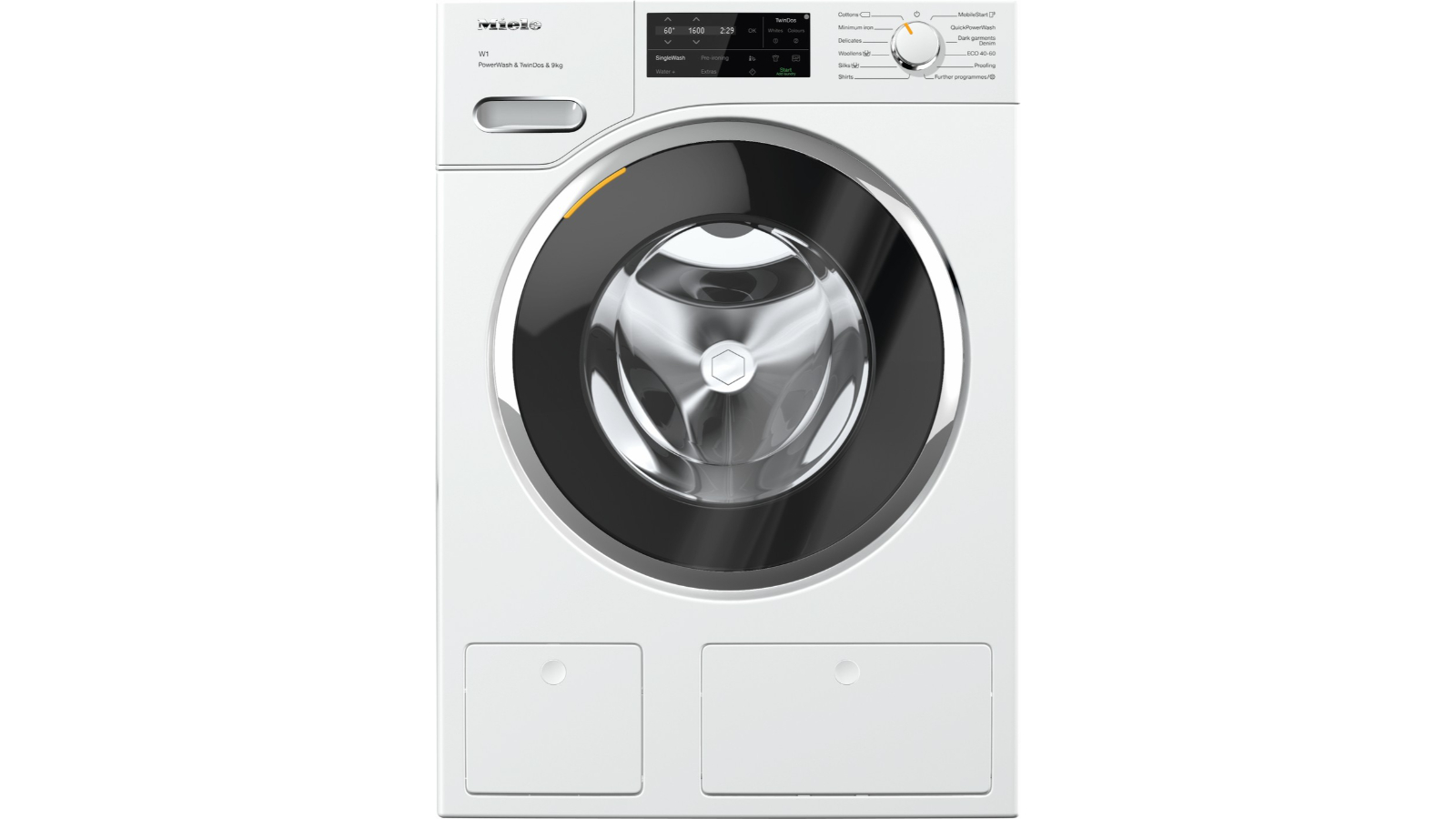 Miele 9kg W1 PowerWash and TwinDos Front Load Washing Machine - Lotus White