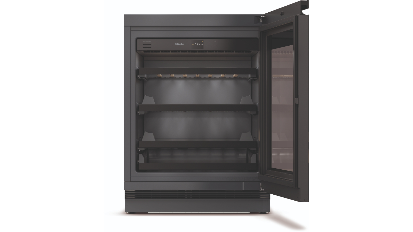 Miele 44 Bottle KWTUS 7054 F Built-under Wine Fridge - Black