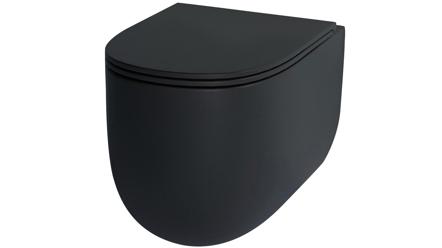 Studio Bagno Milady Wall Hung Toilet Pan - Matte Black