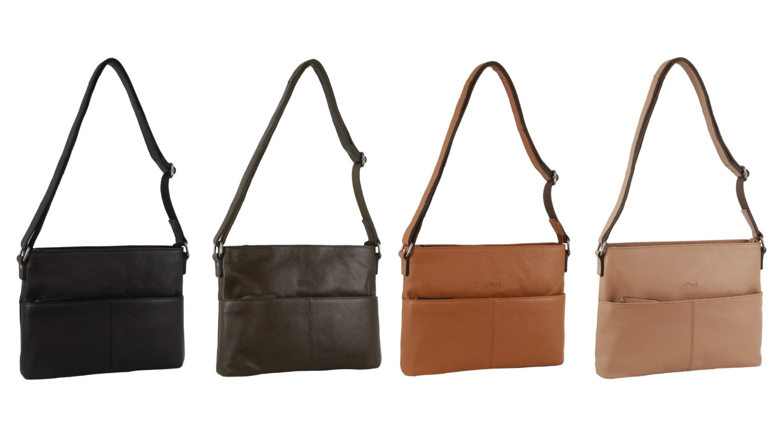 Milleni 33 x 7 x 23cm Ladies Nappa Leather Cross-Body Bag 
