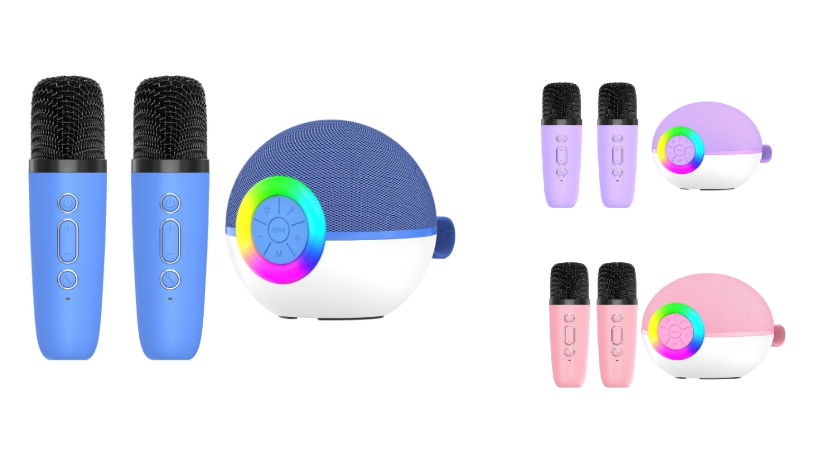 Tooleroo Mini Karaoke Machine with 2 Piece Wireless Microphone