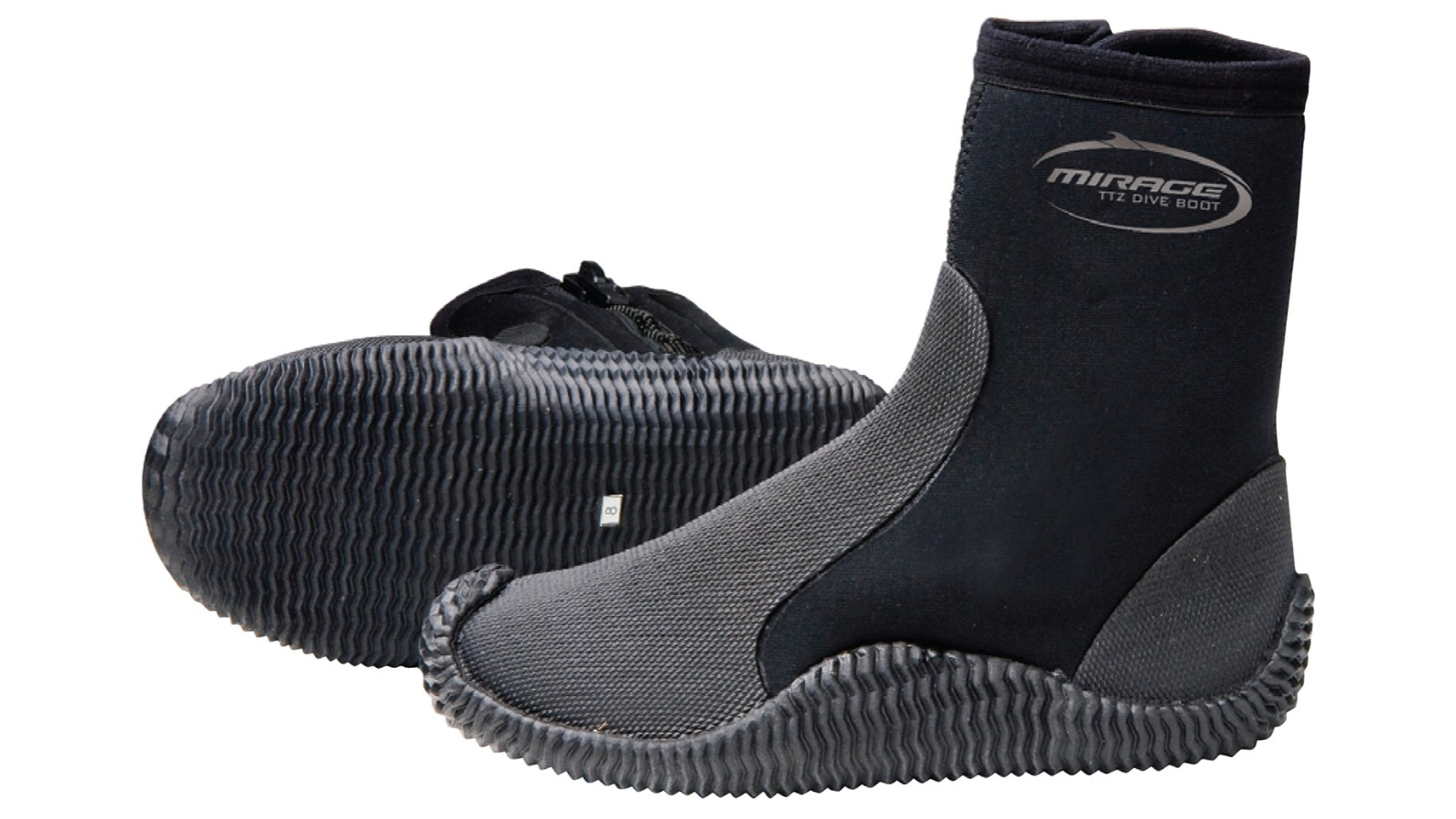 Mirage TTZ Black Tough Tread Sole Multi-Purpose Dive Boots with torage Bag - US 5