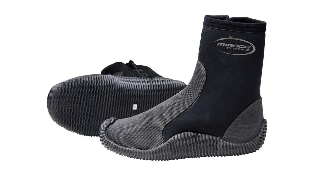 Mirage Black TTZ Multi-Purpose Dive Boot with Tread Sole - US 6
