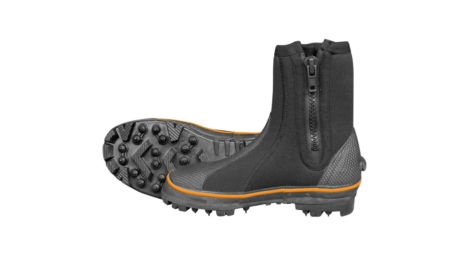 Mirage High-Traction Neoprene Black Zip-Up Work Boot with Storage Bag - US 12