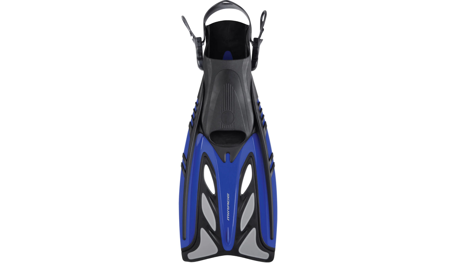 Mirage Gold Series Crystal Adult Dive Fins with Adjustable Heel Strap - Blue