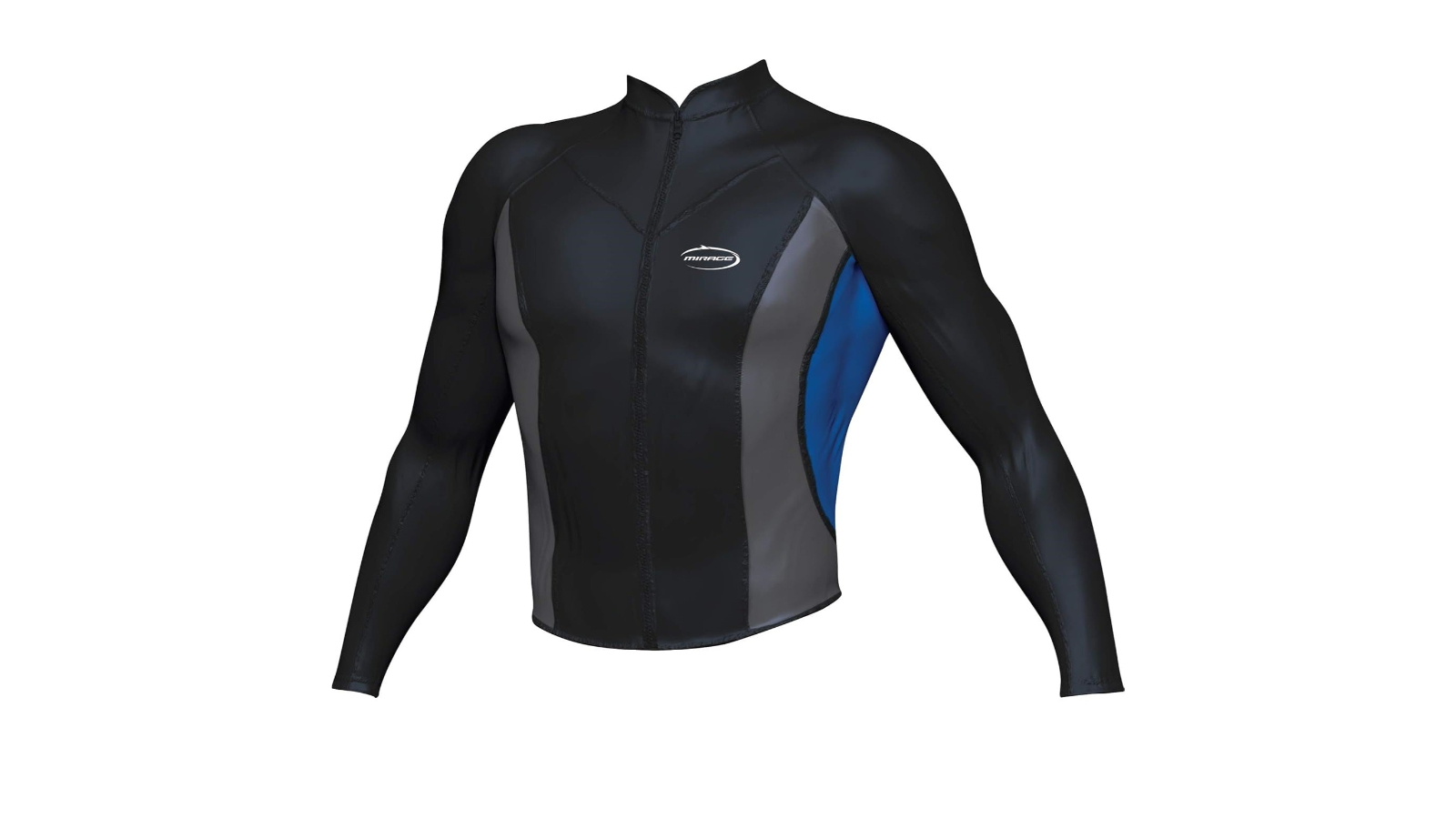 Mirage Neoprene/Lycra Black Men Zip-Up Watersport Jacket - Medium