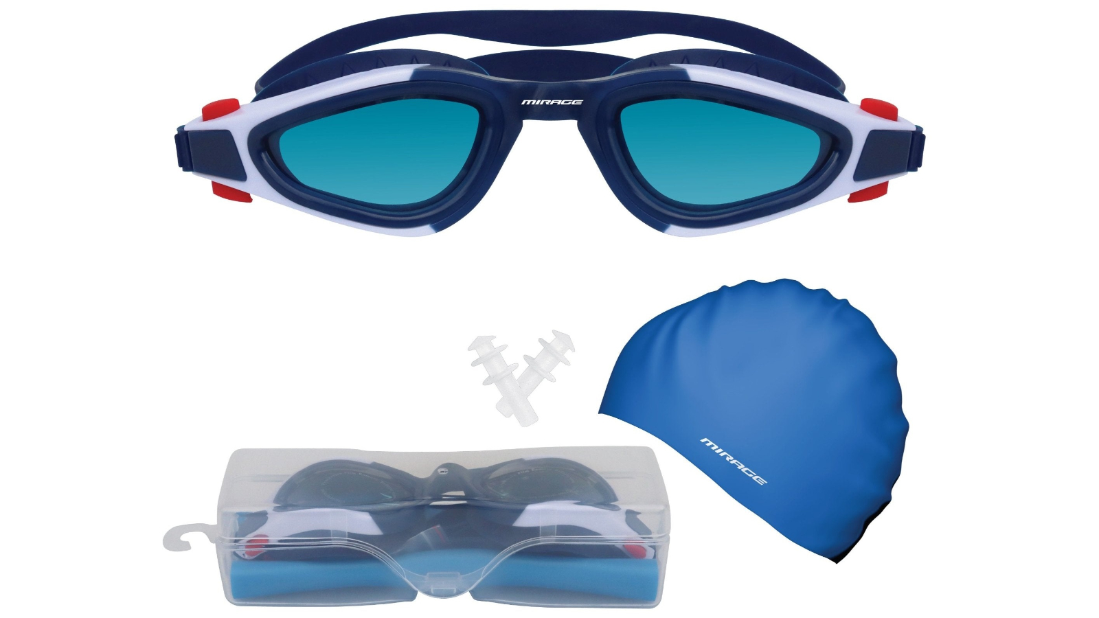 Mirage Blue Adult Swim Pack with Goggle