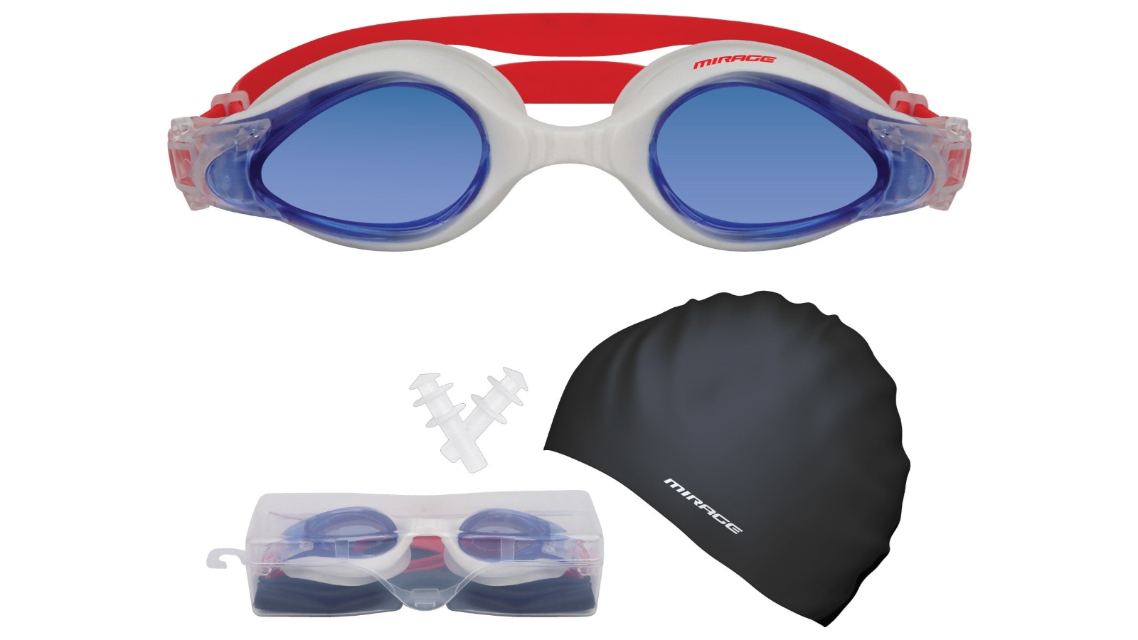Mirage Red Adult Swim Pack with Goggle