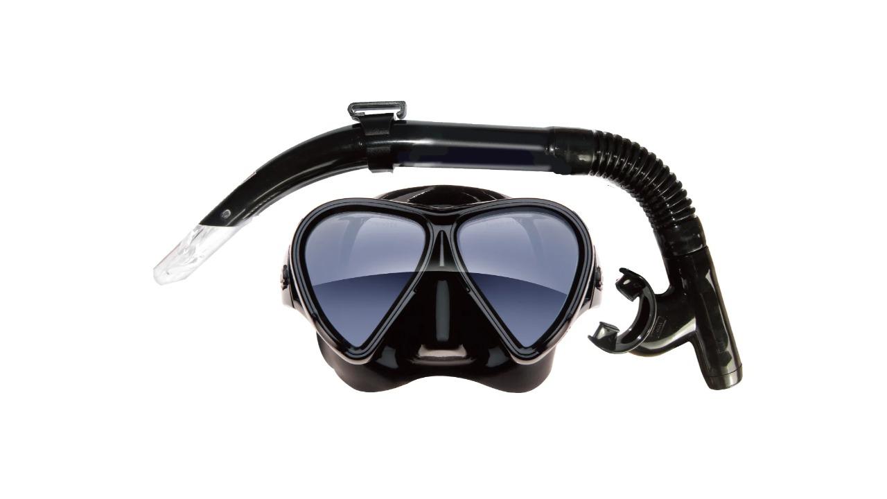 Mirage Eclipse Adult Silicone Premium Snorkel and Mask Set - Black