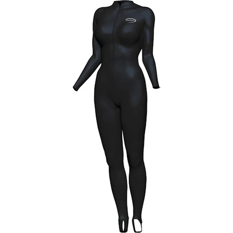 Mirage Black Hoodless Unisex Adult Rash Vest/Stinger Suit - Medium