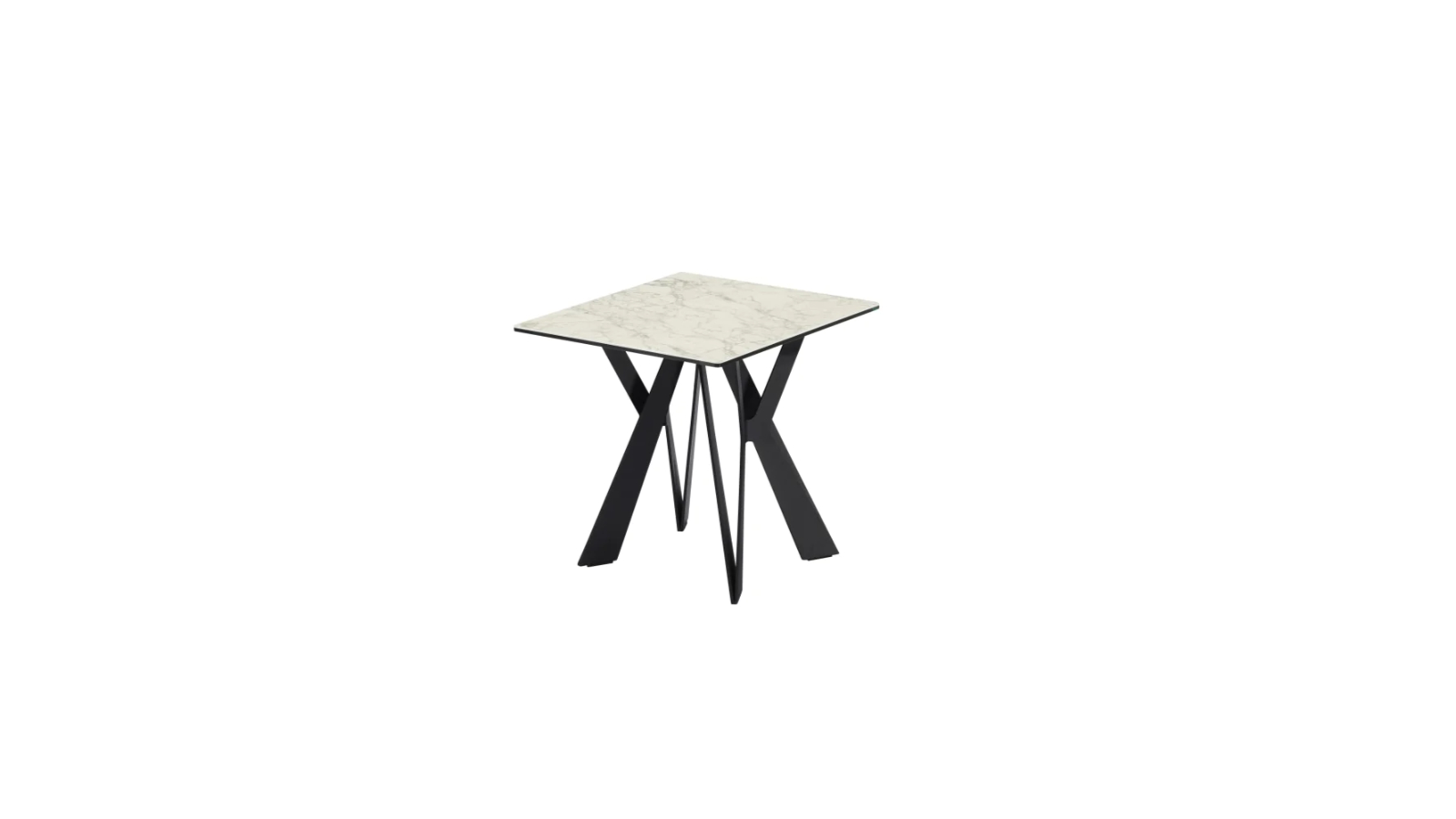 Raimon Furniture Rectangular Ceramic End Lamp Side Table Metal Frame - Cloudy