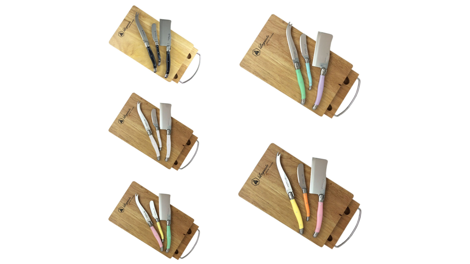 Laguiole By Louis Thiers 3 Piece Cheese Knives with Board Set