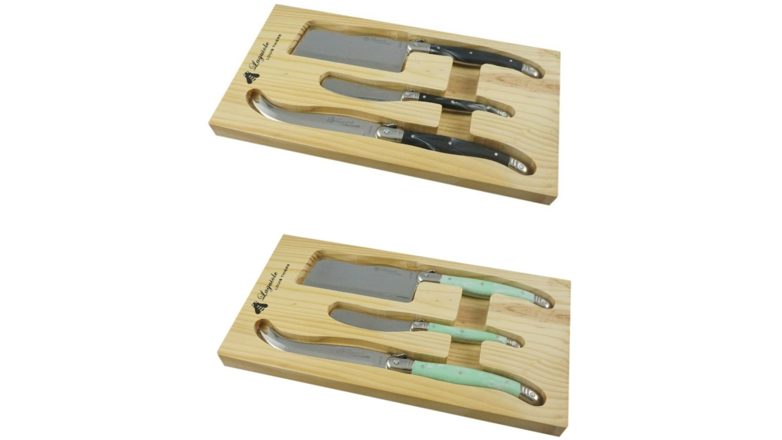 Laguiole by Louis Thiers 3 Piece Cheese Knives Set - Marble