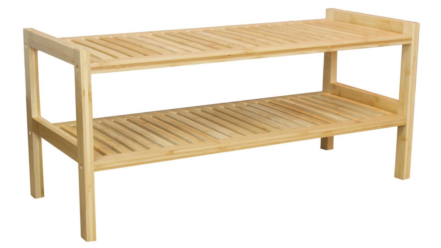 NNETM Bamboo Shoe Rack Stack and Fold Design