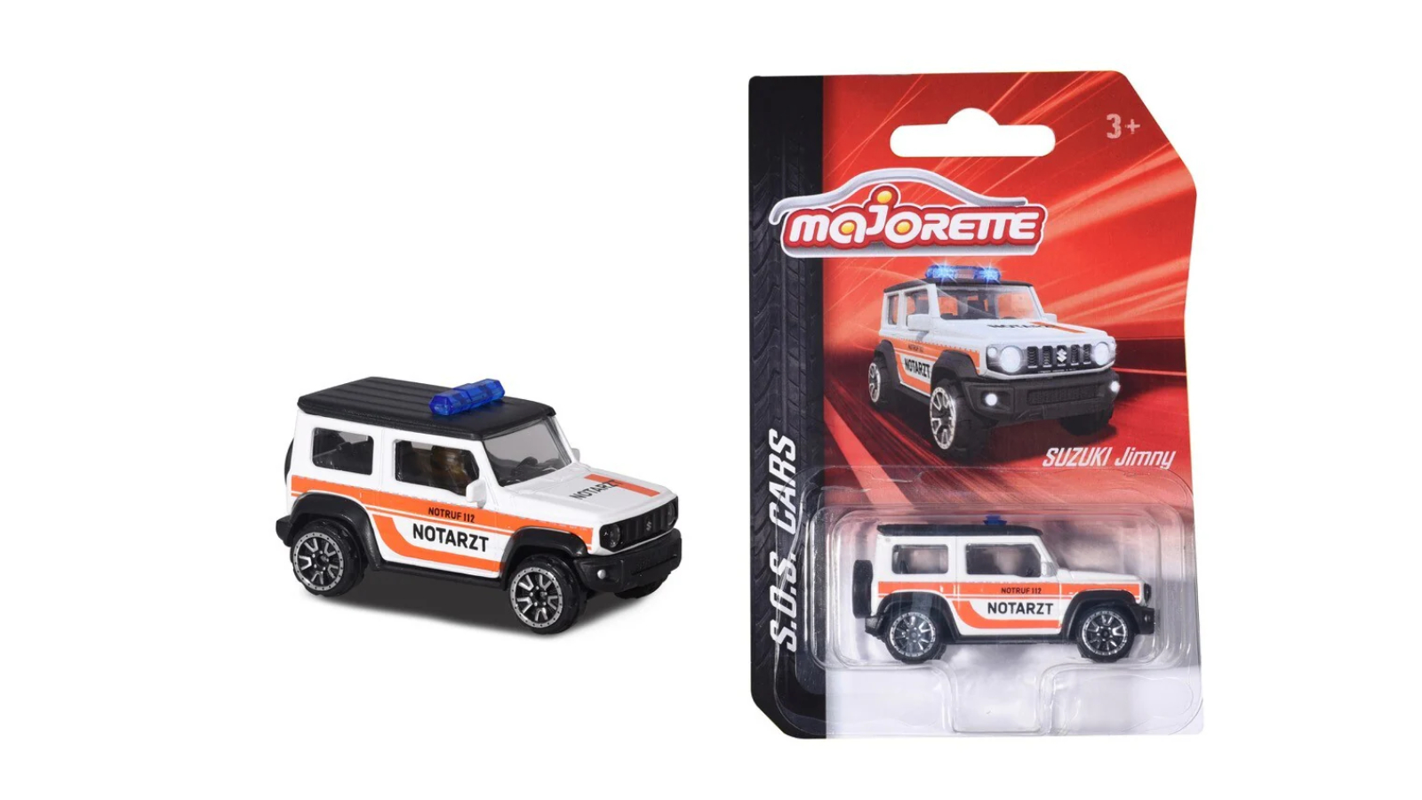 Majorette Suzuki Jimny Notarzt Emergency Rescue Toy Car