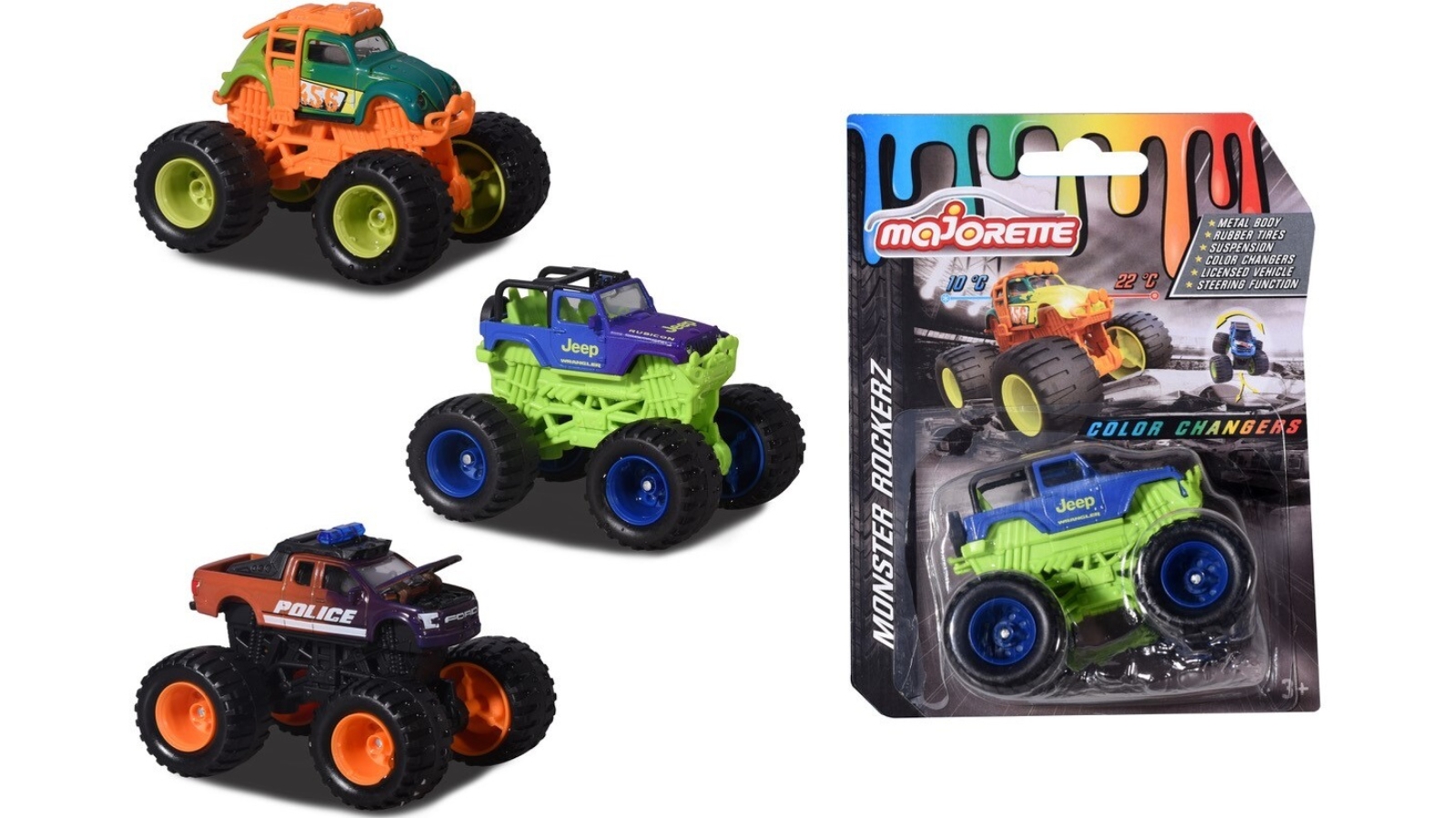 Majorette Monster Rockerz Colour Changer - Assorted