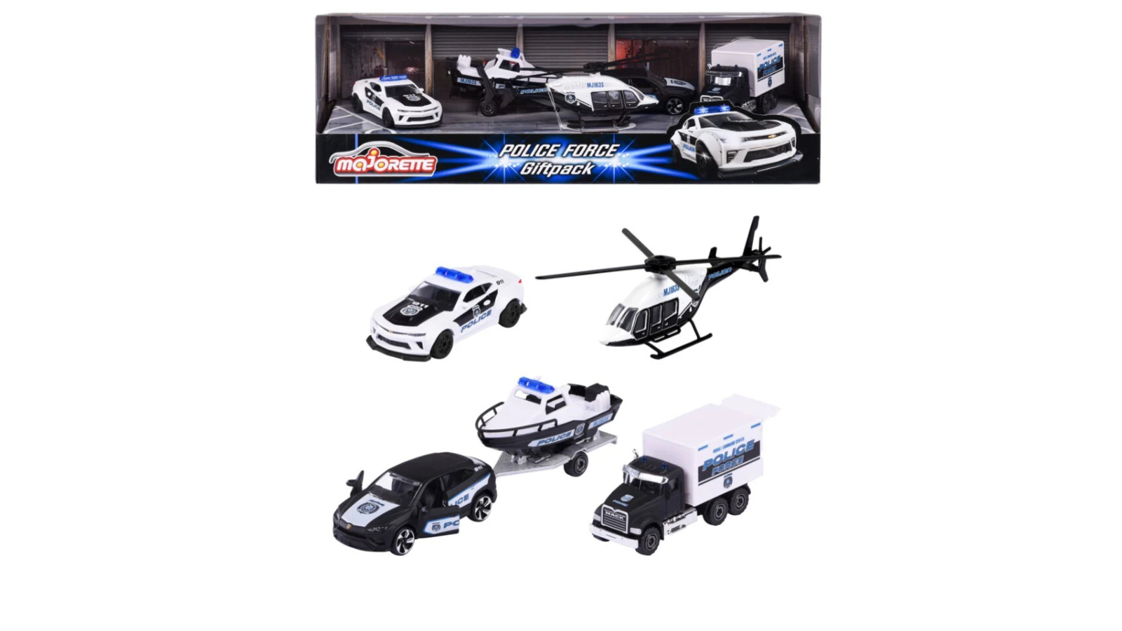 Majorette 4 Piece Police Force Gift Pack Toy Car
