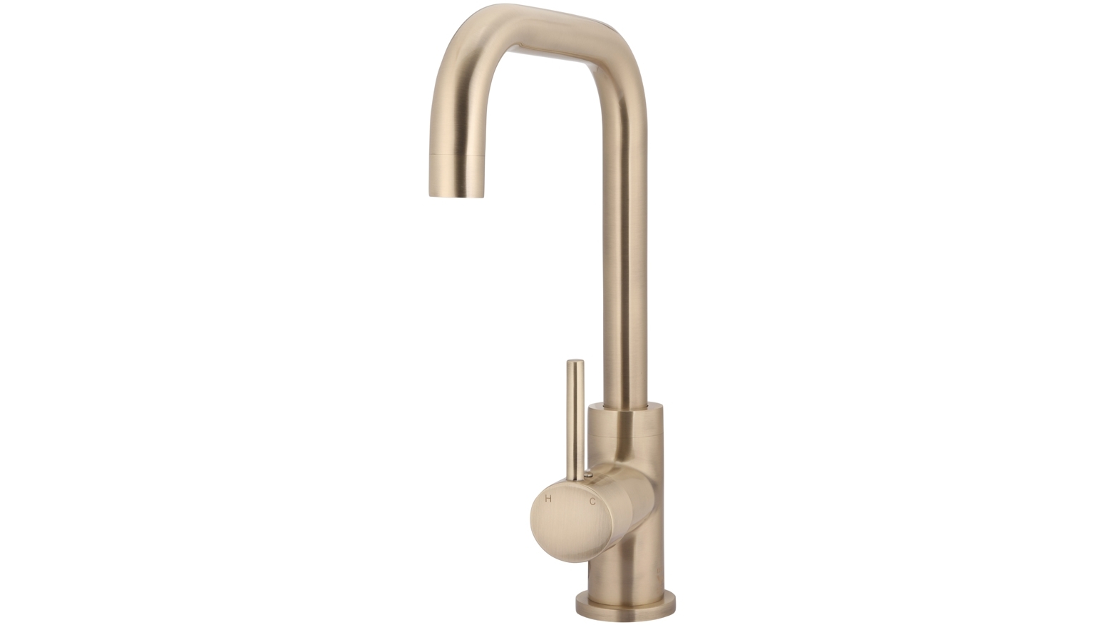 Meir Round Kitchen Mixer Tap - Champagne