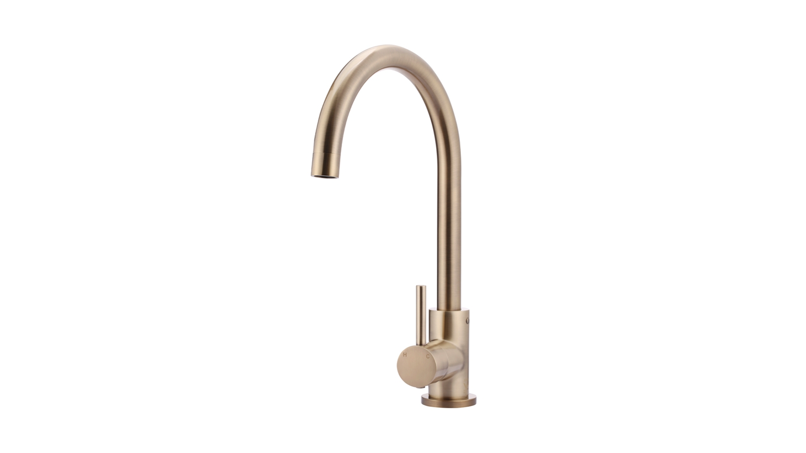 Meir Gooseneck Kitchen Mixer - Champagne
