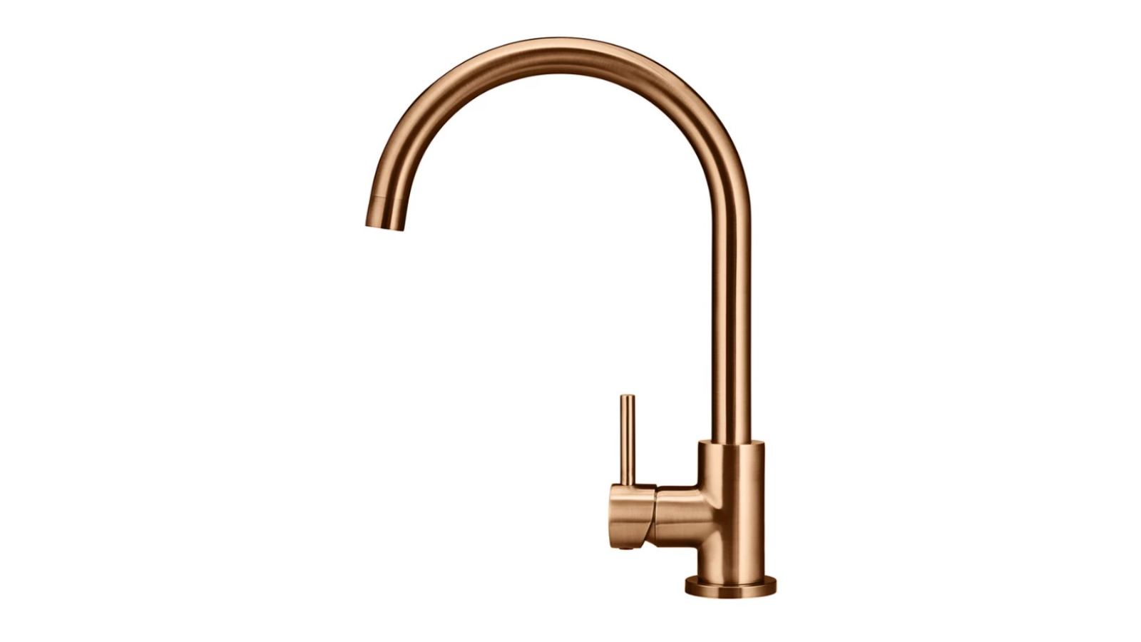 Meir Round Gooseneck Kitchen Mixer Tap - Lustre Bronze