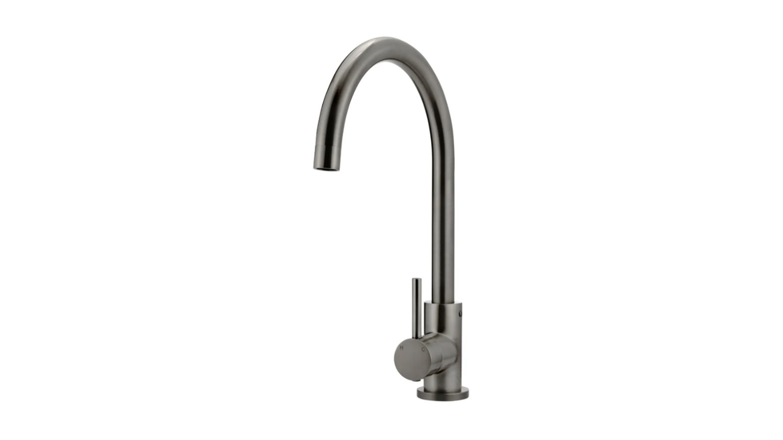 Meir Round Gooseneck Kitchen Mixer Tap - Shadow