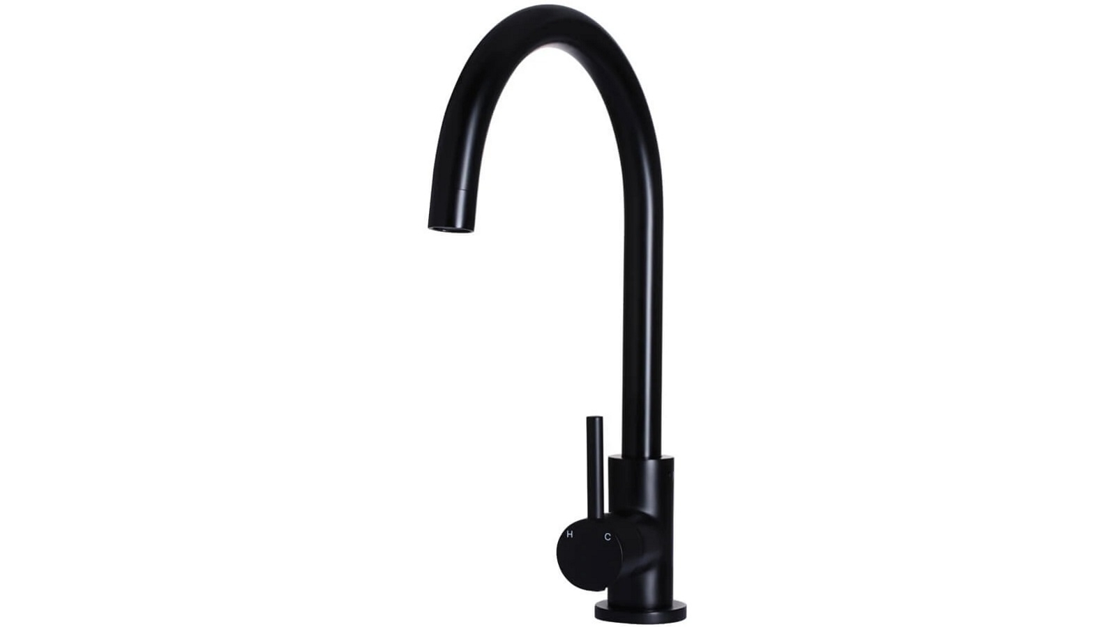 Meir Gooseneck Kitchen Mixer - Matte Black