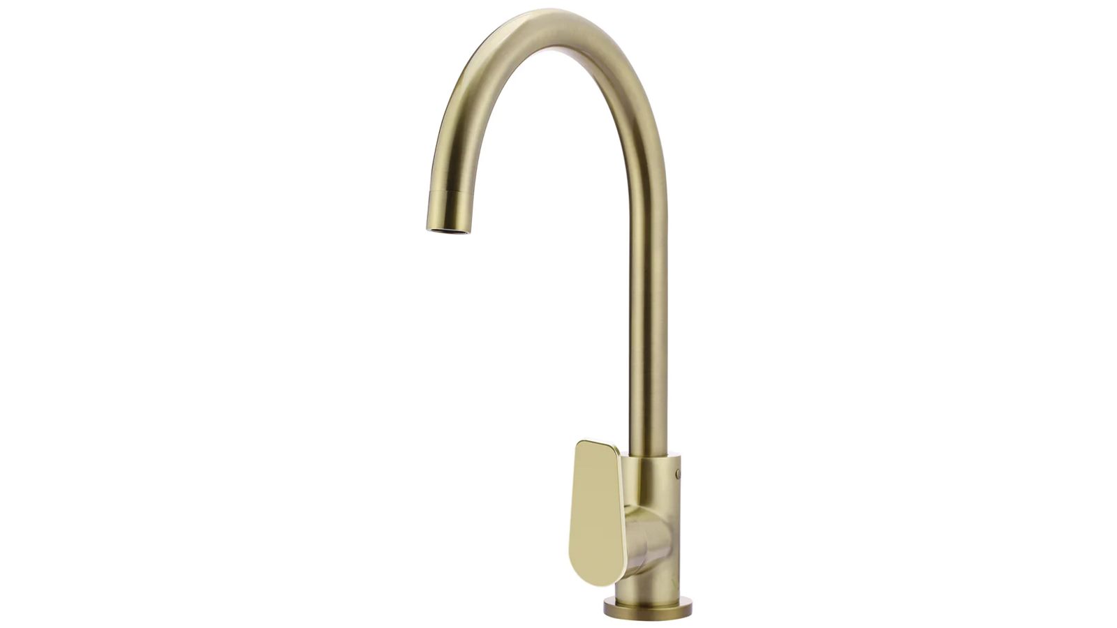 Meir Paddle Round Gooseneck Kitchen Mixer Tap - PVD Tiger Bronze