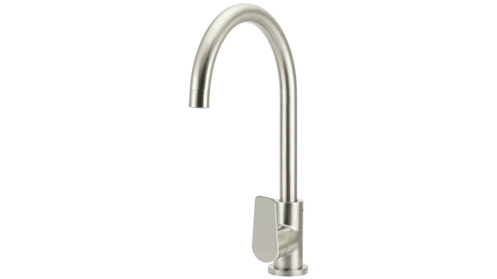Meir Paddle Round Gooseneck Kitchen Mixer Tap - PVD Brushed Nickel