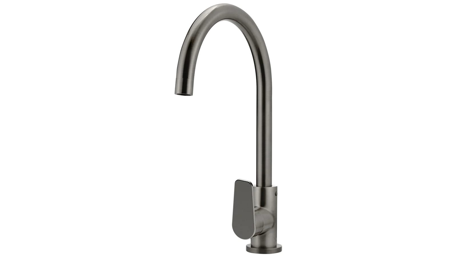 Meir Paddle Round Gooseneck Kitchen Mixer Tap - PVD Shadow