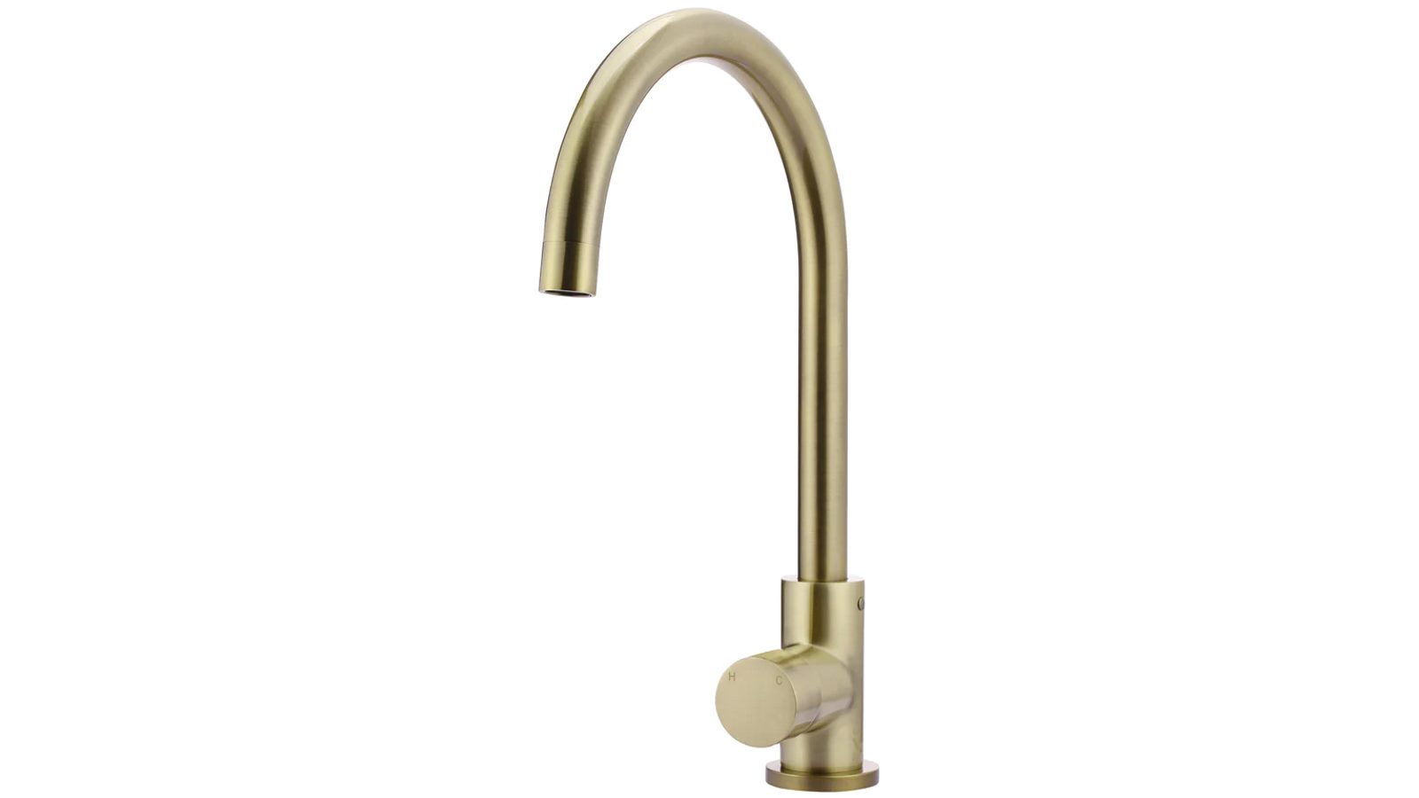 Meir Pinless Round Gooseneck Kitchen Mixer Tap - Tiger Bronze