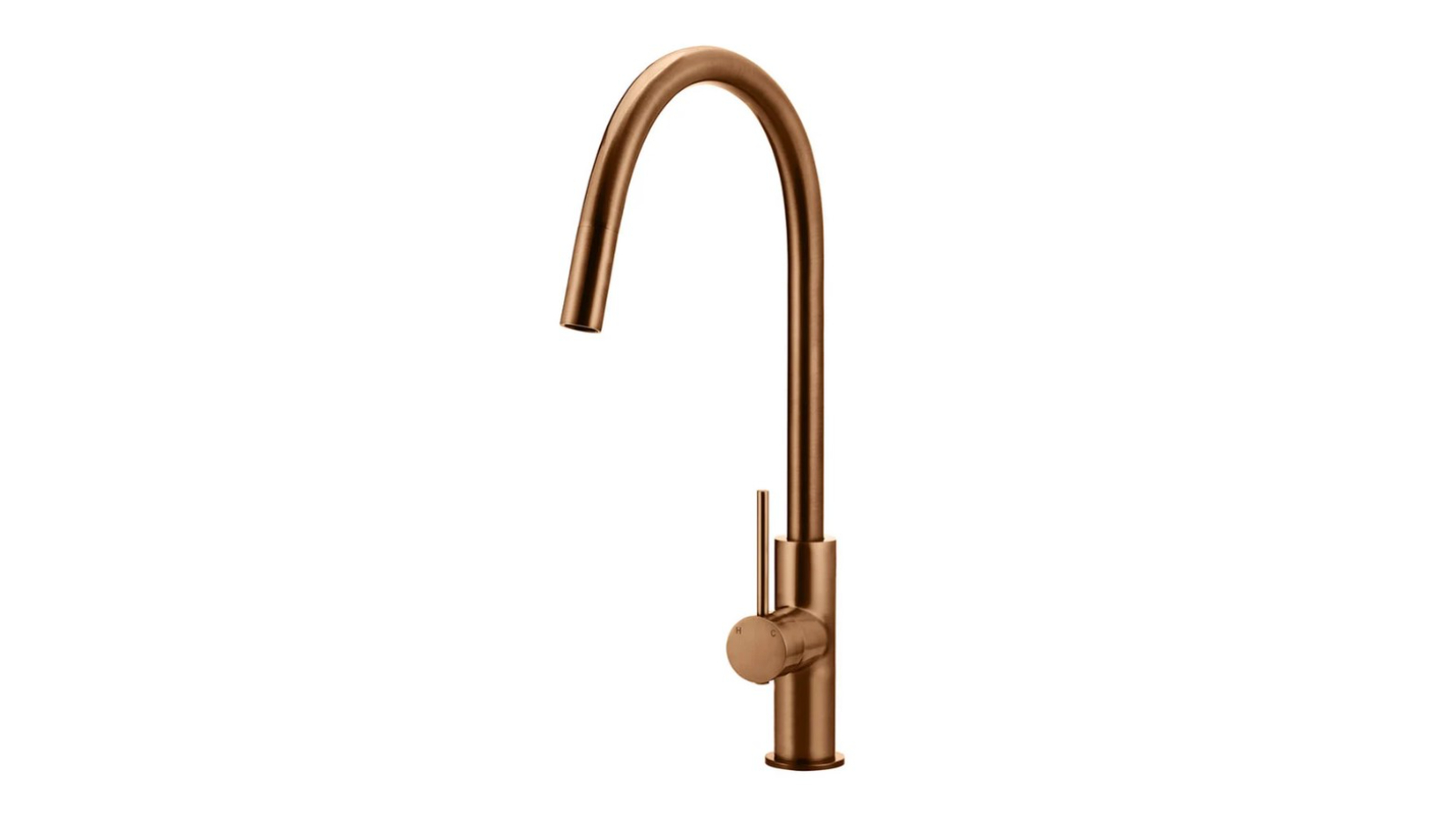 Meir Piccola Round Pull Out Kitchen Mixer Tap - Lustre Bronze