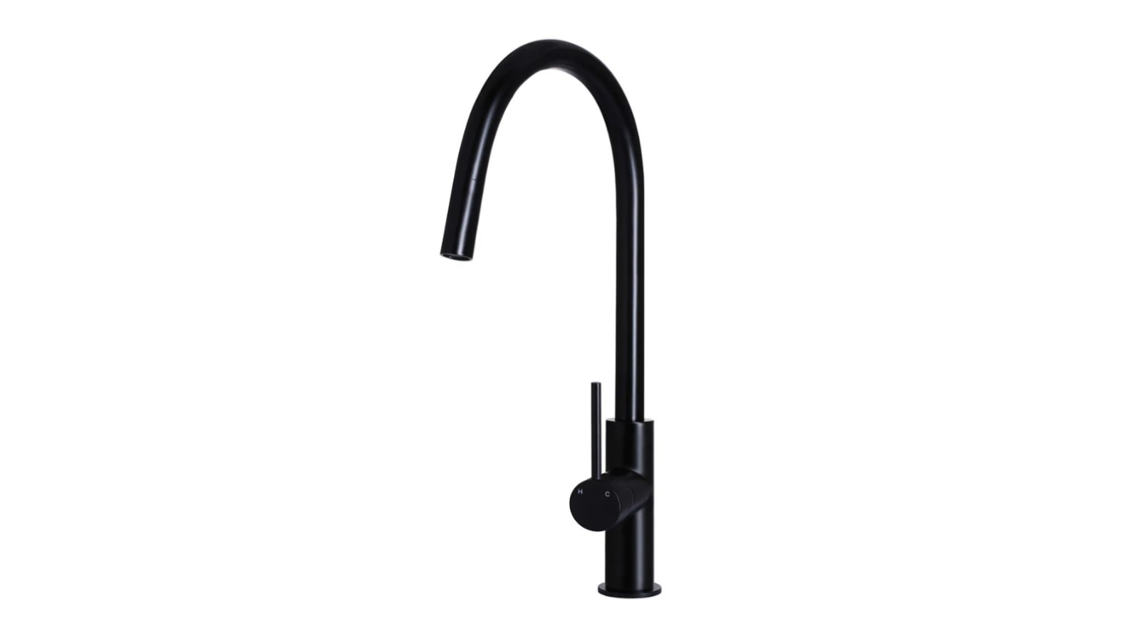 Meir Piccola Round Pull Out Kitchen Mixer Tap - Matte Black
