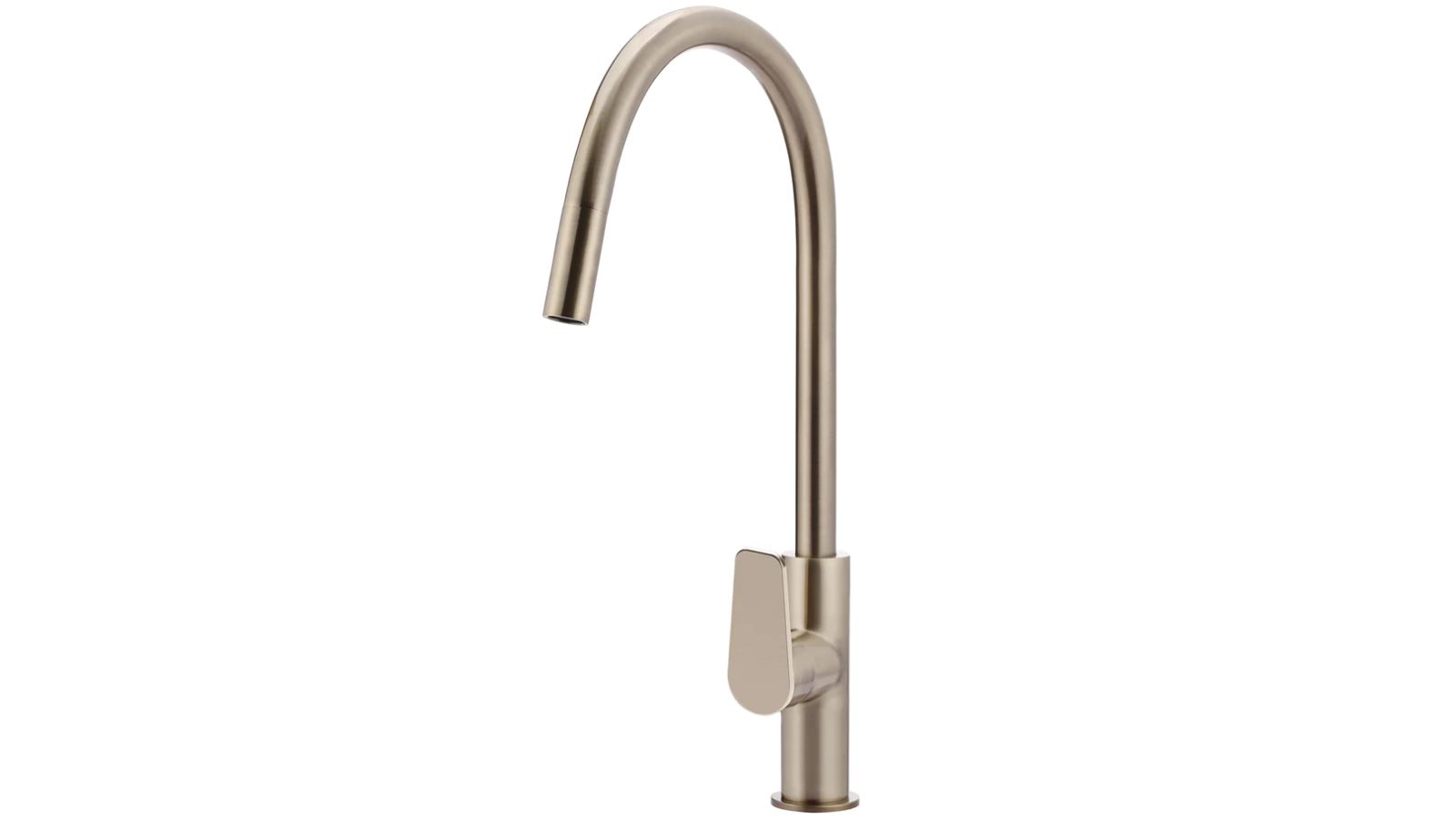 Meir Paddle Round Piccola Pull Out Kitchen Mixer Tap - Champagne