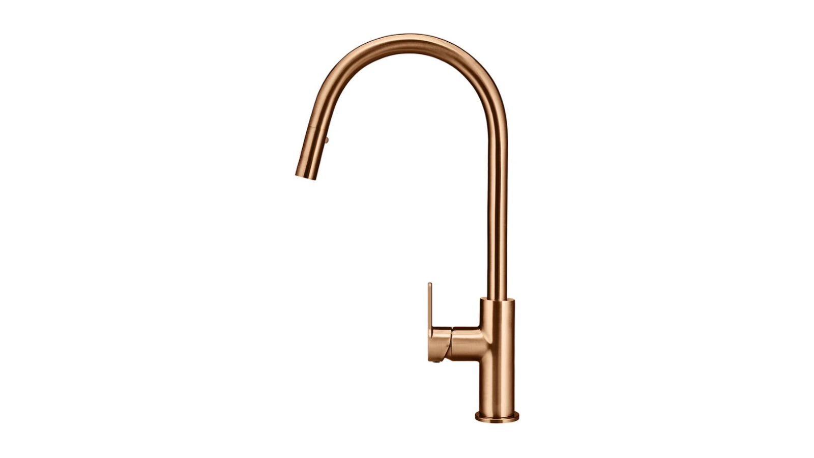 Meir Piccola Round Paddle Pull Out Kitchen Mixer Tap - Lustre Bronze