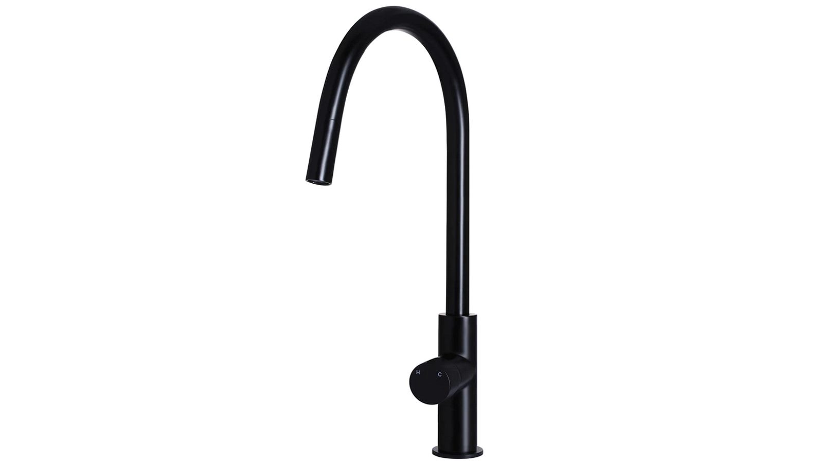 Meir Round Pinless Piccola Pull Out Kitchen Mixer Tap - Matte Black
