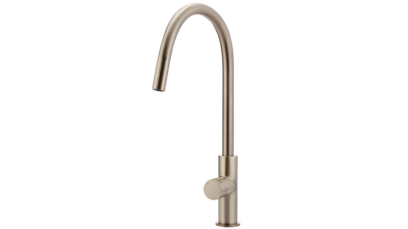 Meir Round Pinless Piccola Pull Out Kitchen Mixer Tap - Champagne