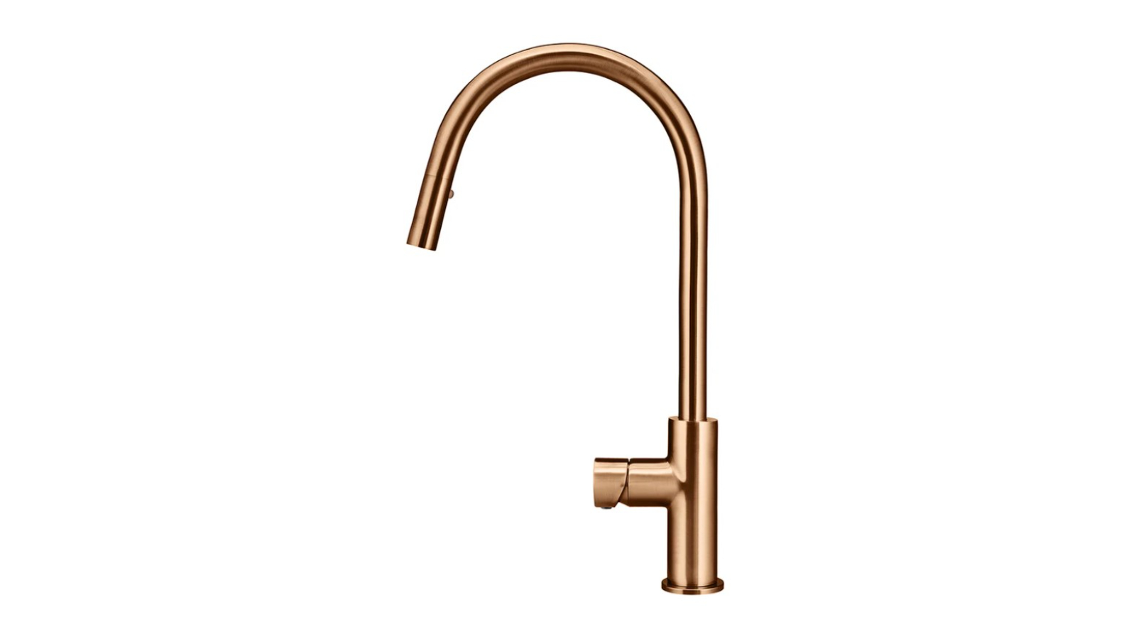 Meir Piccola Round Pinless Pull Out Kitchen Mixer Tap - Lustre Bronze
