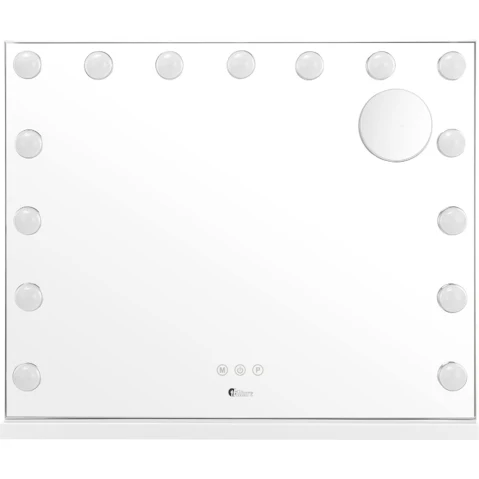 Oikiture Hollywood Wall Mounted Makeup Mirrors Magnifying LED Light 59 x 48cm