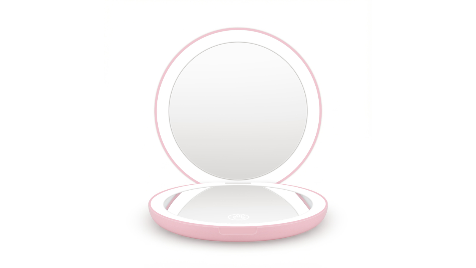 Embellir Round Pocket-Sized LED Compact Travel Makeup Mirror - Pink