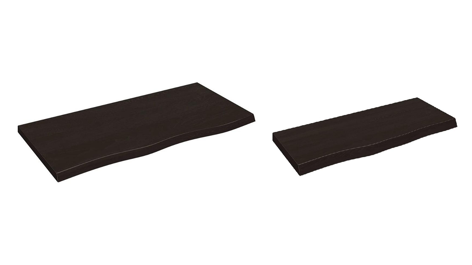 vidaXL Dark Brown Treated Solid Oak Wood Wall Shelf