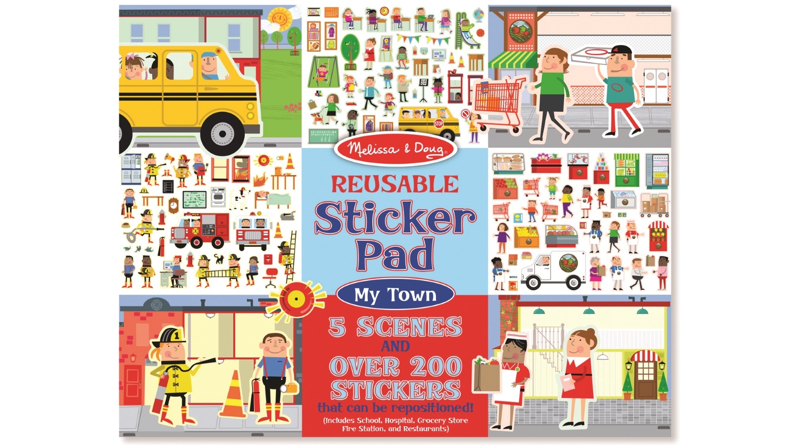 Melissa and Doug Reusable Sticker Pad - My Town