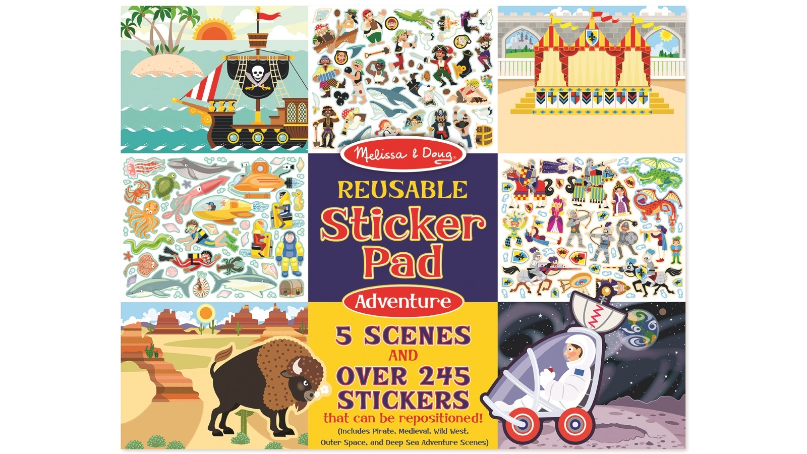 Melissa and Doug Reusable Sticker Pad - Adventure Pad