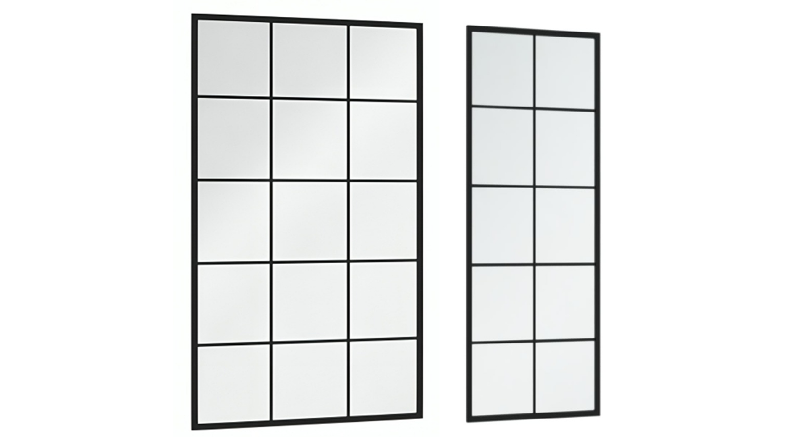 vidaXL Black Metal Wall Mirror