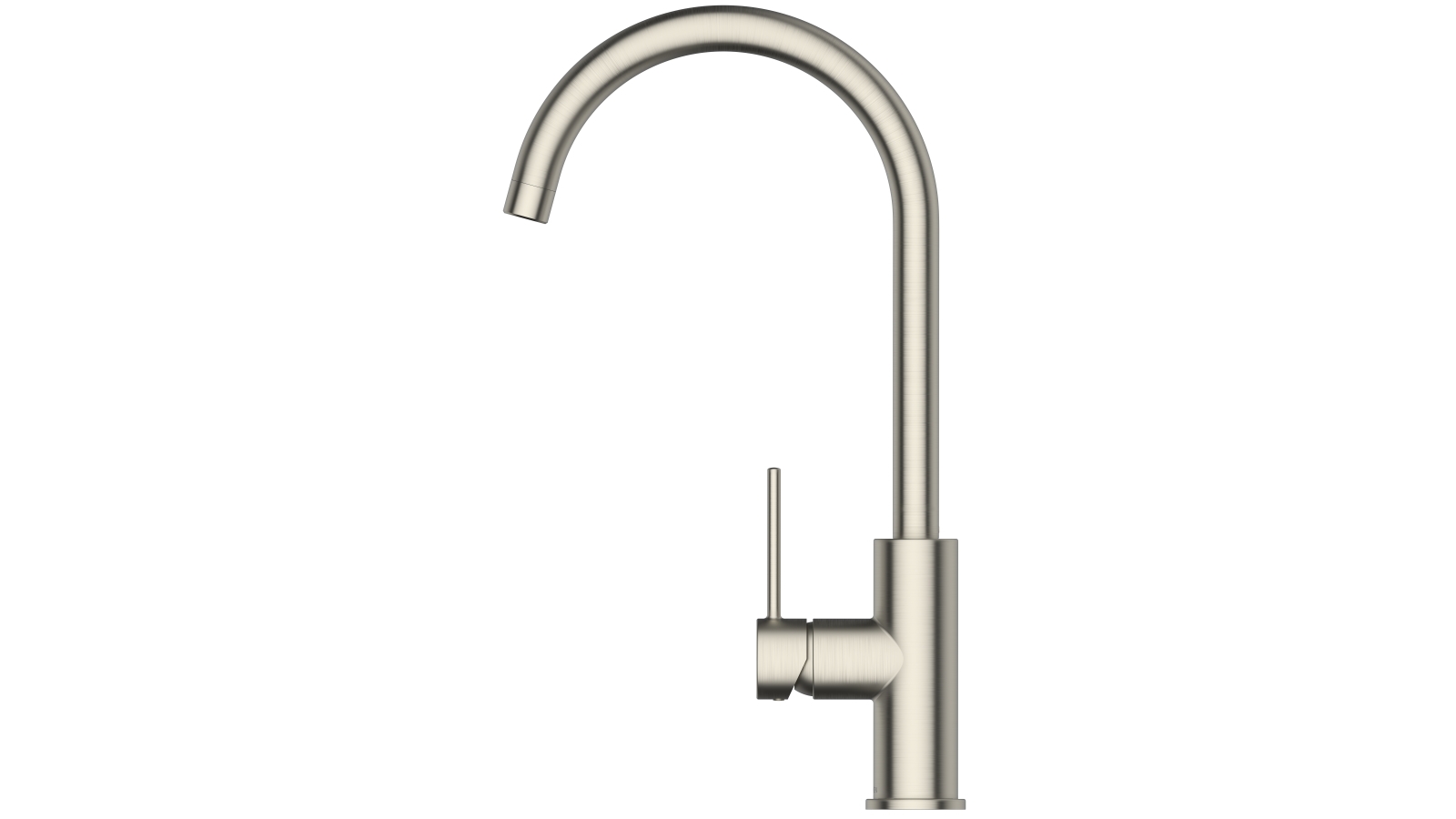 Methven Minimalist MK2 Gooseneck Sink Mixer Brushed Nickel Harvey Norman