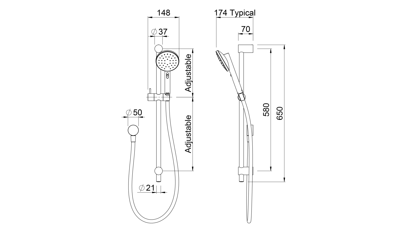 Methven Minimalist MK2 Rail Shower Chrome Harvey Norman