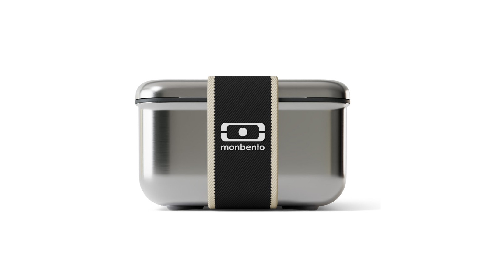 Monbento Sense Original 2-Tier Metal Food Container - Black Oynx