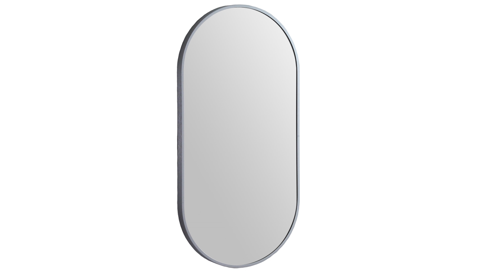 Remer 460mm x 1210mm Aluminium Frame Oblong Mirror - Gunmetal
