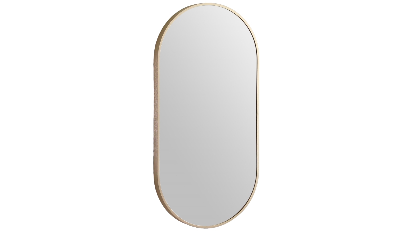 Remer 460mm x 910mm Aluminium Frame Oblong Mirror - Brushed Brass